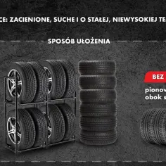 Jak przechowywać opony bez felg? Pionowo obok siebie, w zacienionym, suchym miejscu o stałej temperaturze.