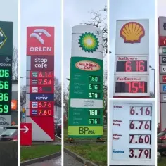 Ceny benzyny 98 na stacjach Orlen, Shell, BP i Exoil. Benzyna 98 kosztuje od 6.66 do 7.60 zł.