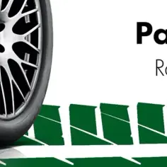 Opona Paxaro Rapido na białym tle z zielonym wzorem bieżnika.