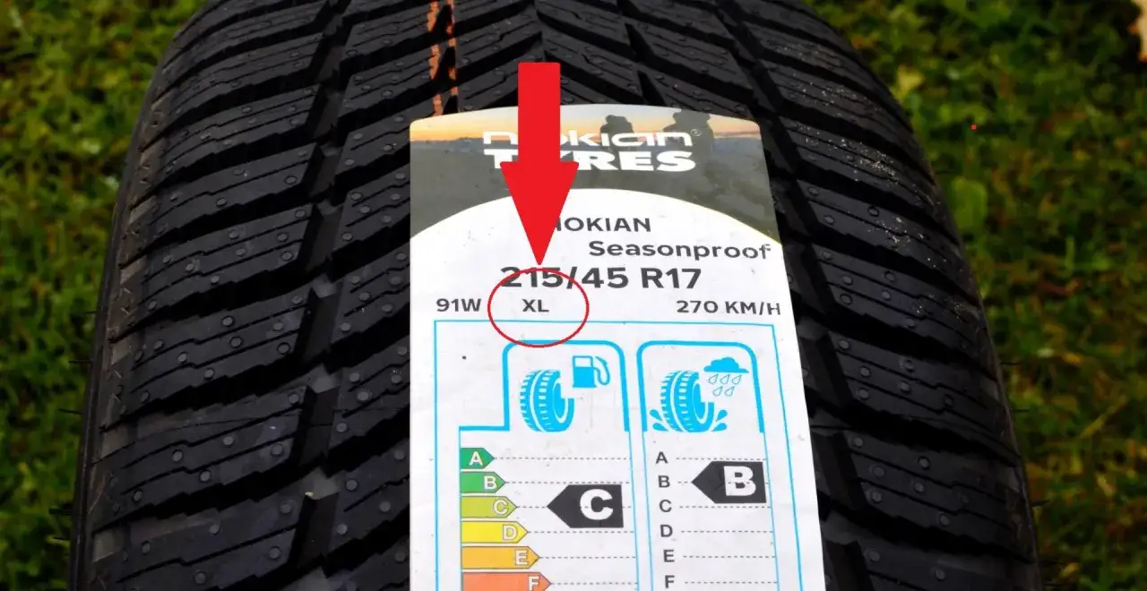Na etykiecie opony Nokian widać oznaczenie XL. Co oznacza XL na oponie? To informacja o zwiększonej nośności, idealna dla cięższych pojazdów.