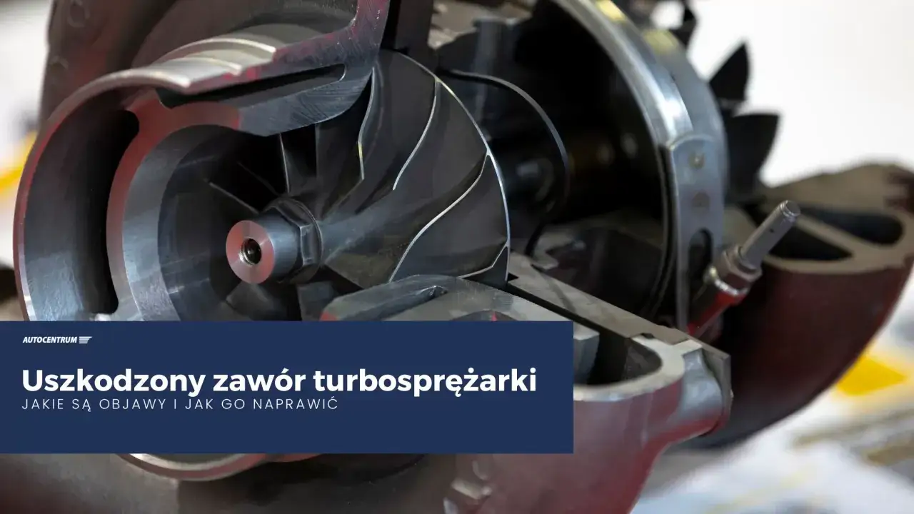 Przekrój turbosprężarki z widocznym wirnikiem i elementami sterującymi, w tym zawór N75.
