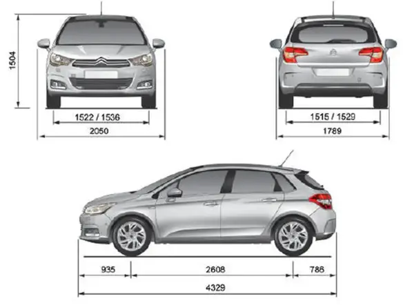 Citroën C4 - Wymiary, bagażnik i praktyczność na co dzień